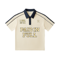 PAID IN FULL boxy polo w/ stripes