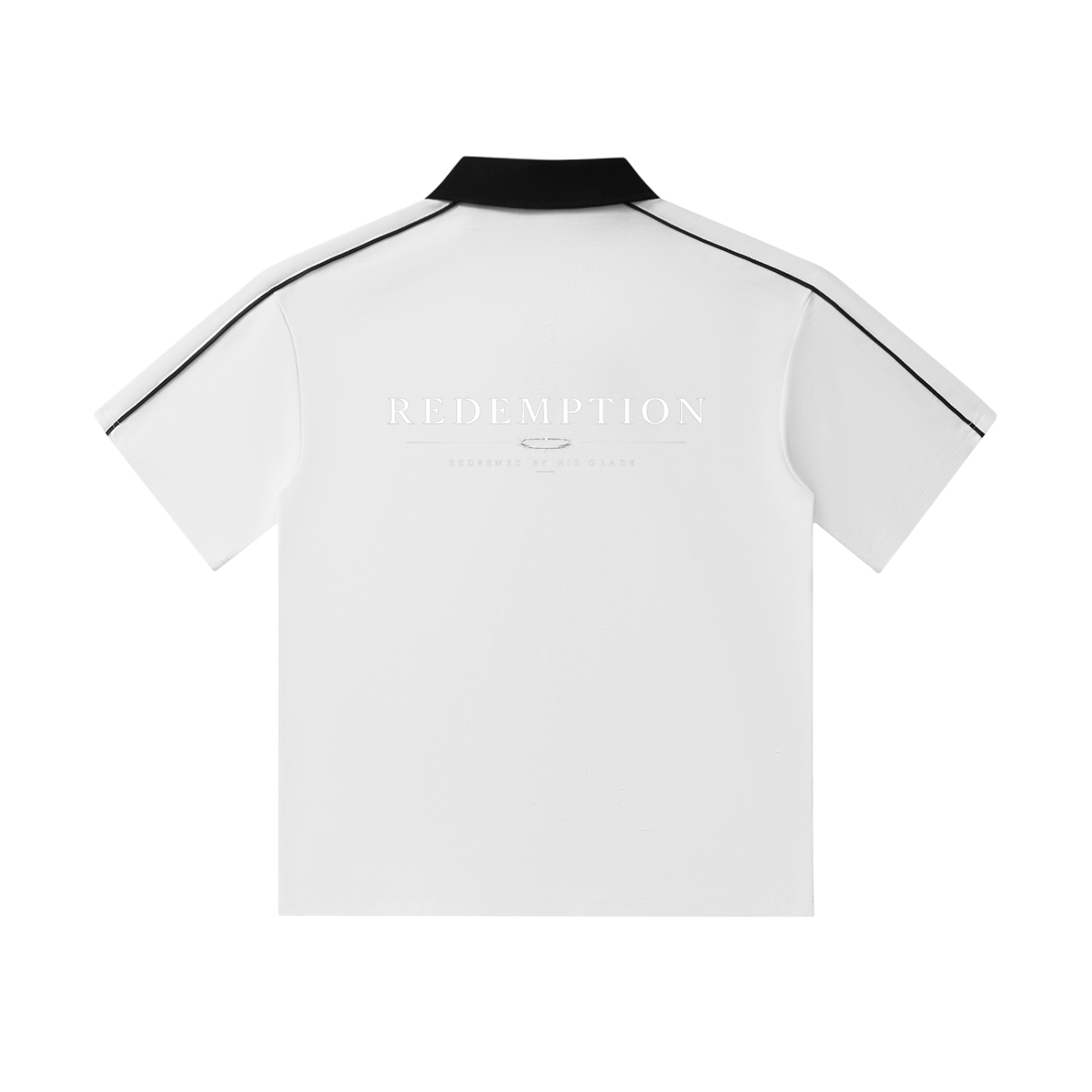 PAID IN FULL boxy polo w/ stripes