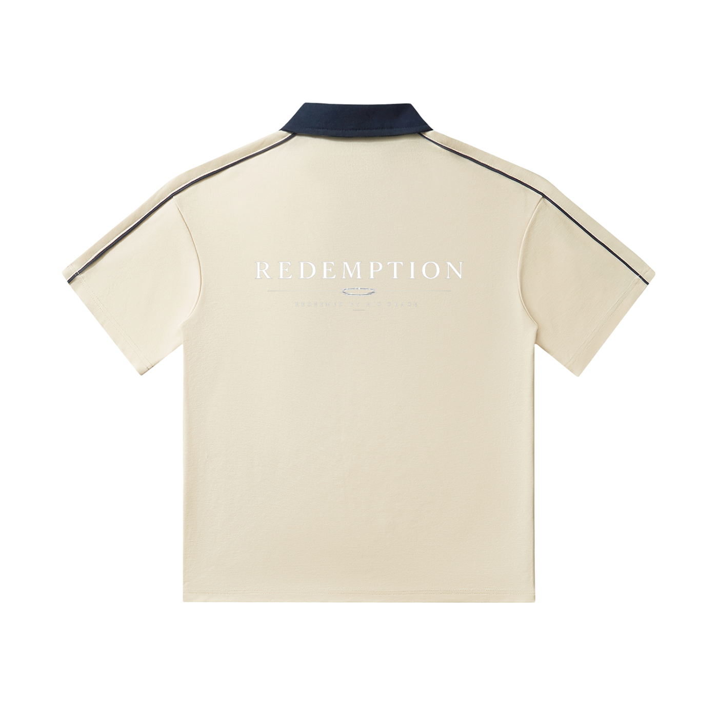PAID IN FULL boxy polo w/ stripes